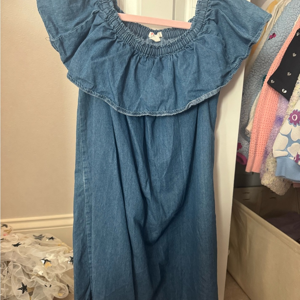 Crewcuts Blue Ruffled Kids Dress